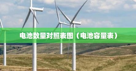 电池数量对照表图（电池容量表）