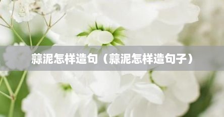 蒜泥怎样造句（蒜泥怎样造句子）