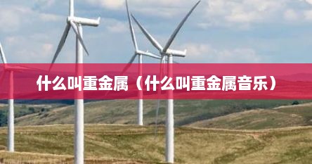 什么叫重金属（什么叫重金属音乐）