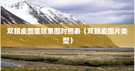 双眼皮图案效果图对照表（双眼皮图片类型）