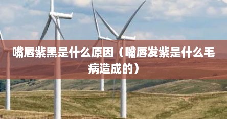 嘴唇紫黑是什么原因（嘴唇发紫是什么毛病造成的）