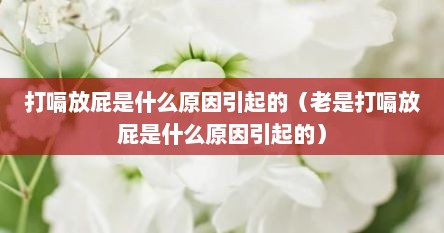 打嗝放屁是什么原因引起的（老是打嗝放屁是什么原因引起的）