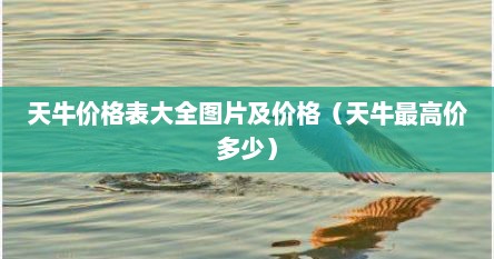 天牛价格表大全图片及价格（天牛最高价多少）