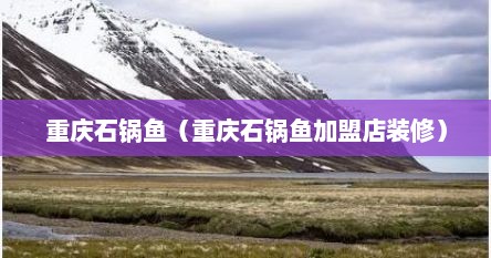 重庆石锅鱼（重庆石锅鱼加盟店装修）