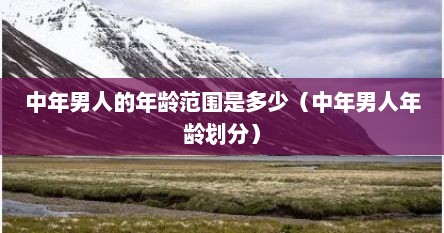 中年男人的年龄范围是多少（中年男人年龄划分）