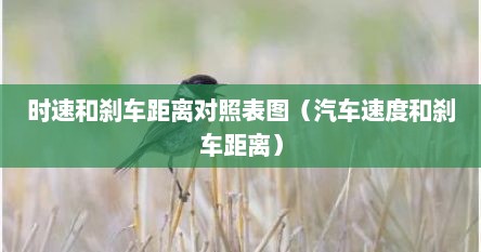 时速和刹车距离对照表图（汽车速度和刹车距离）