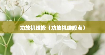 功放机维修（功放机维修点）