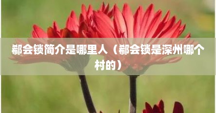 郗会锁照片（郗会锁儿子在哪读高中）