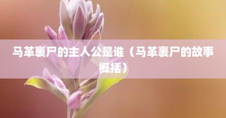 马革裹尸的主人公是谁（马革裹尸的故事概括）