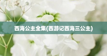 西海公主全集(西游记西海三公主)