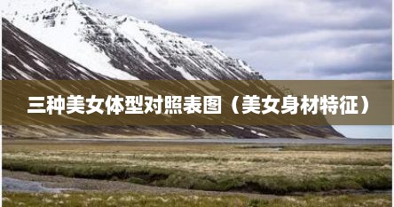三种美女体型对照表图（美女身材特征）