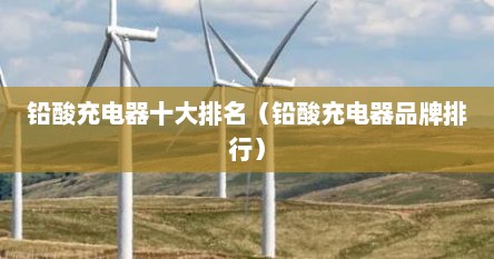 铅酸充电器十大排名（铅酸充电器品牌排行）