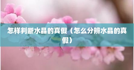 怎样判断水晶的真假（怎么分辨水晶的真假）