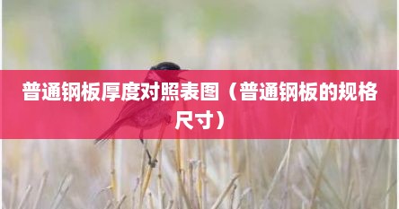 普通钢板厚度对照表图（普通钢板的规格尺寸）