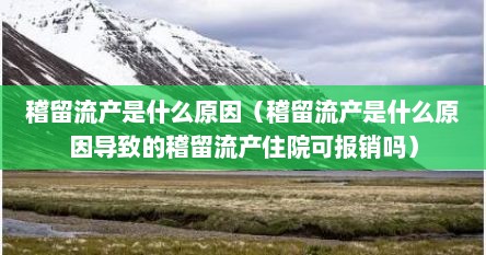 稽留流产是什么原因（稽留流产是什么原因导致的稽留流产住院可报销吗）
