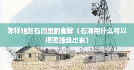 怎样驱赶石洞里的蜜蜂（石洞用什么可以把蜜蜂赶出来）
