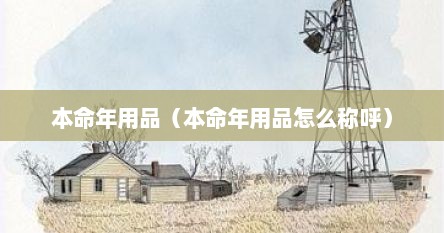 本命年用品（本命年用品怎么称呼）