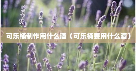 可乐桶怎么制作滤水桶（可乐桶用什么可乐）
