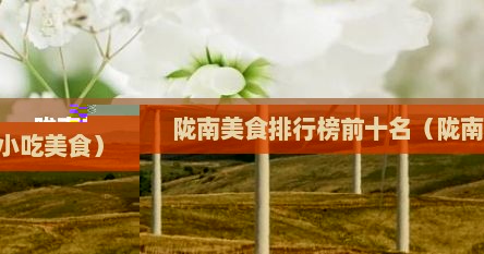陇南美食排行榜前十名（陇南小吃美食）