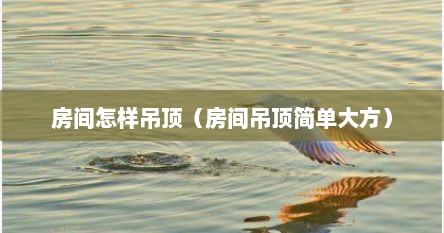 房间怎样吊顶（房间吊顶简单大方）