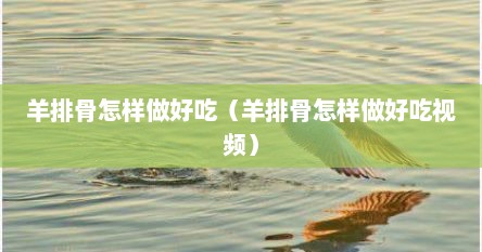 羊排骨怎样做好吃（羊排骨怎样做好吃视频）