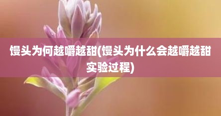馒头为何越嚼越甜(馒头为什么会越嚼越甜实验过程)