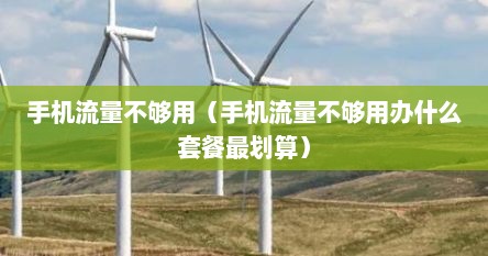 手机流量不够用（手机流量不够用办什么套餐最划算）