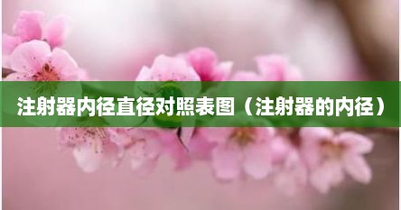 注射器内径直径对照表图（注射器的内径）