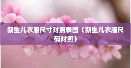 新生儿衣服尺寸对照表图（新生儿衣服尺码对照）