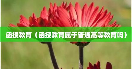 函授教育（函授教育属于普通高等教育吗）