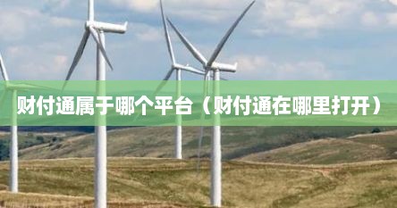 财付通属于哪个平台（财付通在哪里打开）