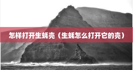 怎样打开生蚝壳（生蚝怎么打开它的壳）