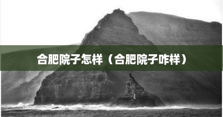 合肥院子怎样（合肥院子咋样）