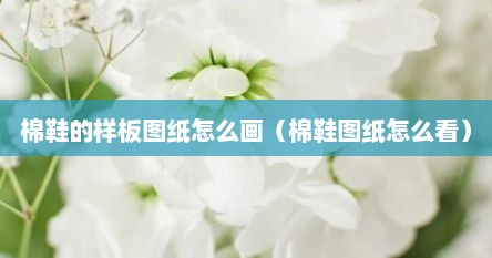 棉鞋的样板图纸怎么画(棉鞋图纸怎么看) 棉鞋的样板图纸怎么画(棉鞋图纸怎么看)