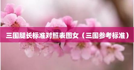 三围腿长标准对照表图女（三围参考标准）