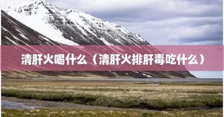 清肝火喝什么（清肝火排肝毒吃什么）