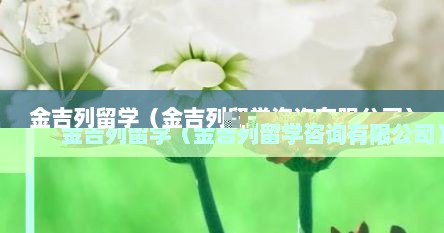 金吉列留学（金吉列留学咨询有限公司）