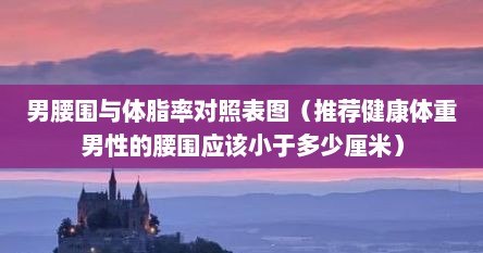 男腰围与体脂率对照表图（推荐健康体重男性的腰围应该小于多少厘米）
