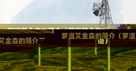 罗温艾金森的简介（罗温艾金森的简介英语）