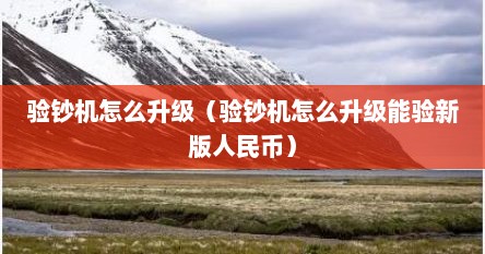 验钞机怎么升级（验钞机怎么升级能验新版人民币）