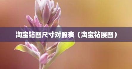 淘宝钻图尺寸对照表（淘宝钻展图）