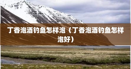 丁香泡酒钓鱼怎样泡（丁香泡酒钓鱼怎样泡好）