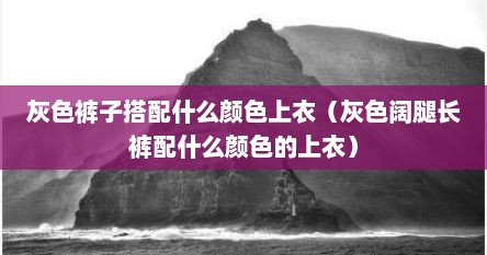 灰色裤子搭配什么颜色上衣（灰色阔腿长裤配什么颜色的上衣）