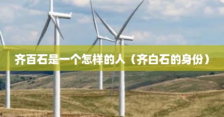齐百石是一个怎样的人（齐白石的身份）