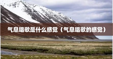 气息唱歌是什么感觉（气息唱歌的感觉）