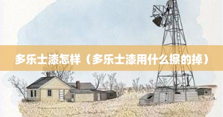 多乐士漆怎样（多乐士漆用什么擦的掉）