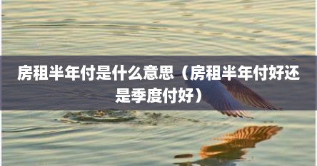 房租半年付是什么意思（房租半年付好还是季度付好）