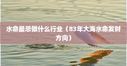 水命最忌做什么行业（83年大海水命发财方向）