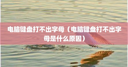 电脑键盘打不出字母（电脑键盘打不出字母是什么原因）