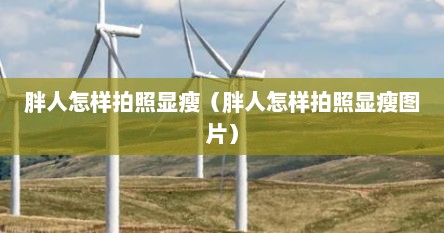胖人怎样拍照显瘦（胖人怎样拍照显瘦图片）